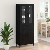 Highboard Black Oak 69.5 x 34 x 180 cm Engineered Wood 3416261