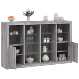 Sideboards with LED Lights 3 pcs Grey Sonoma Engineered Wood 3209140