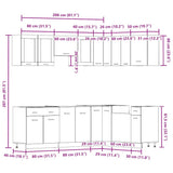 11 Piece Kitchen Cabinet Set Lyon" Artisan Oak Engineered Wood 3328578