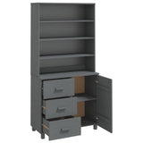 Highboard HAMAR Solid Wood Pine Dark Grey 3100924