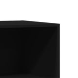 Wardrobe Black Engineered Wood Compact Wardrobe Rectangular 840829