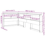 Bookcase Headboard L-Shaped White 90 cm Solid Wood Pine 859290