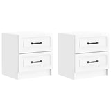 Bedside Cabinet 2 pcs High Gloss White 43 x 34.5 x 44.5 cm 895684