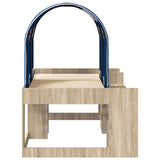 Bed with Tunnel 3 pcs Sonoma Oak and Blue Engineered Wood 3423505