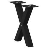 Coffee Table Legs X-Shaped 2 pcs Black 37x cm Steel 4012872