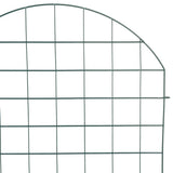 Pond Fence Set 8 pcs Green 50 x 80 cm Steel 42017317