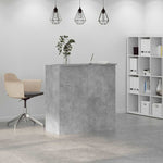 Reception Desk Concrete Grey 100x50x103.5 cm Engineered Wood 3324163