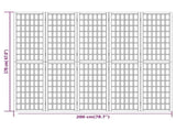 Folding 5-Panel Room Divider Japanese Style 200x170 cm White 352089