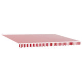 Retractable Awning Red and White 450 x 350 cm 3331098