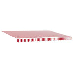Retractable Awning Manual Red and white 450 x 300 cm Fabric 3330918