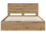 Bed Frame Artisian Oak 120 x 200 cm Solid Pine Wood 3411036