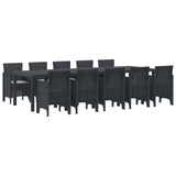 Garden Dining Set 11 pcs Anthracite and Light grey 3378754