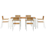 Garden Dining Set 7 pcs Brown Solid acacia wood 3334794