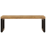 ZNTS Coffee Table 100x50x35 cm Solid Mango Wood and Steel 247337