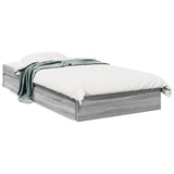 Bed Frame with Drawers without Mattress Grey Sonoma 75x190 cm Small Single 3280718