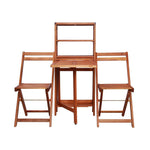 3 Piece Folding Bistro Set Solid Acacia Wood 44013