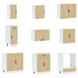 14 Piece Kitchen Cabinet Set Lucca Sonoma Oak Engineered Wood 3314984