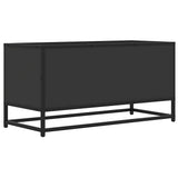 TV Cabinet Black 80x34.5x40 cm Engineered Wood and Metal 848819