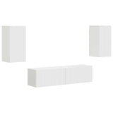 TV Cabinet Set 4 pcs White Engineered Wood 3409150