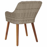 Garden Chair 2 pcs Black 62.5 x 55 x 82 cm Poly Rattan 42006213