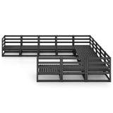 11 Piece Garden Lounge Set Solid Pinewood 3076018