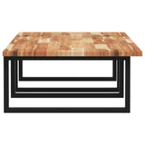 Basin Shelf Wall Mounted Steel and Solid Wood Acacia 3302933