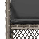 Garden Chairs with Cushions 4 pcs Grey Poly Rattan 364951