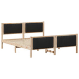 Bed frame Brown and black 160 x 200 cm Solid pine wood 3394310