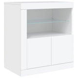 Sideboard with LED Lights White 181.5x37x67 cm 3209002