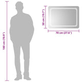 LED Bathroom Mirror 70x50 cm 151784