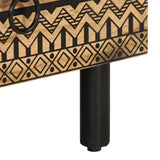 TV Cabinet Black 70x33.5x46 cm Solid Rough Wood Mango 4018629