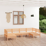 6 Piece Garden Lounge Set Solid Wood Pine 3083394
