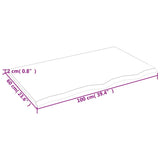 ZNTS Wall Shelf 100x60x2 cm Untreated Solid Wood Oak 363569