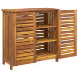 Garden Cabinet Natural 90 x 40 x 90cm Solid Acacia Wood 42001371
