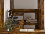 Loft Bed Frame with Desk Smoked Oak 75 x 190 cm Engineered Wood 3410431