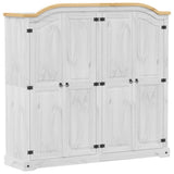 Wardrobe Corona White 194x52x186 cm Solid Wood Pine 4012163