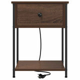 Bedside Cabinet Brown Oak 42 x 41 x 56 cm Engineered Wood 859428