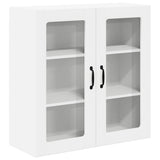 Wall Glass Cabinet LUCCA White 80 x 31 x 80 cm Engineered Wood 885065