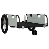 Bike Trailer Grey and Black Oxford Fabric and Iron 94196