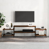 TV Cabinet Brown Oak 197x35x52 cm Engineered Wood 826329