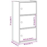 Bookcase Black Oak 40x24x77 cm Engineered Wood 860365