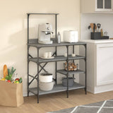 Baker's Rack Grey Sonoma 90x40x132 cm Engineered Wood and Metal 845419