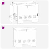Chicken Feeder Silver 60.5 x 29 x 51 cm Galvanised Steel 874650