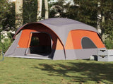 Family Tent Cabin 6-Person Grey and Orange Waterproof 4009557