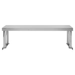 ZNTS Kitchen Work Table with Overshelf 120x60x120 cm Stainless Steel 3054469