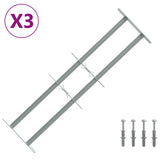Security Grille for Windows with 2 Crossbars 3 pcs 630-1140 mm 42031274