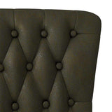 Slipper Chair Army Green 56.5 x 70 x 110 cm Faux Suede Leather 42020689