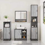3 Piece Bathroom Furniture Set Grey Sonoma Engineered Wood 3300998