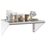 ZNTS Wall Shelf 75x45x31 cm Silver Stainless Steel 30274