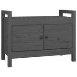 Hall Bench Grey 80x40x60 cm Solid Wood Pine 821781